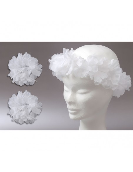 SET 2 BRACCIALI +COLLANA HAWAI BIANCO