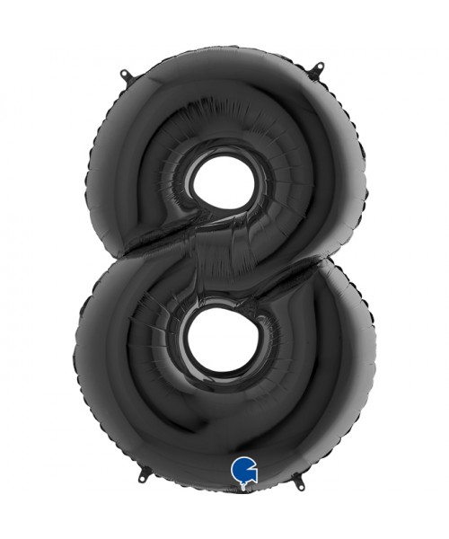 PALLONE MYLAR MEGA N. 8 NERO 2