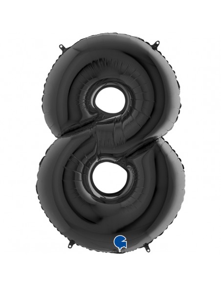 PALLONE MYLAR MEGA N. 8 NERO