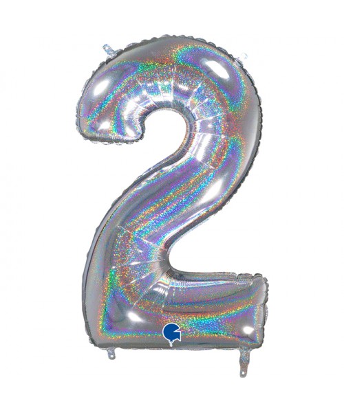 PALL. N. 2 GLITTER SILVER NEW 102CM 2
