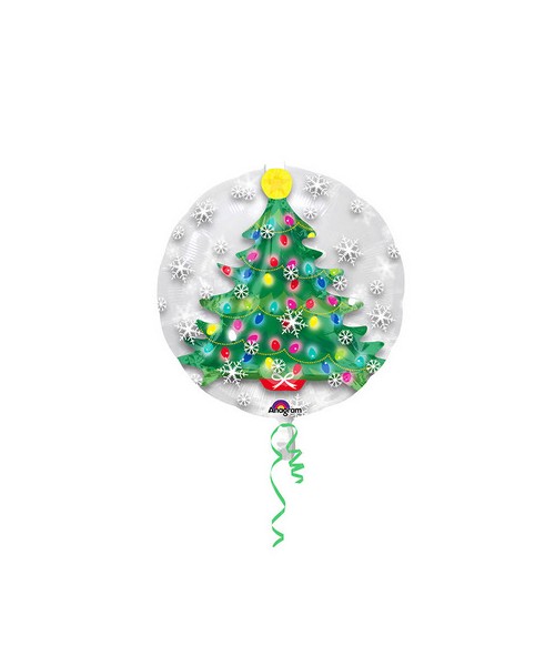 PALLONE PVC 23" - 60 cm CON ALBERO DI NATALE 1 pz 2