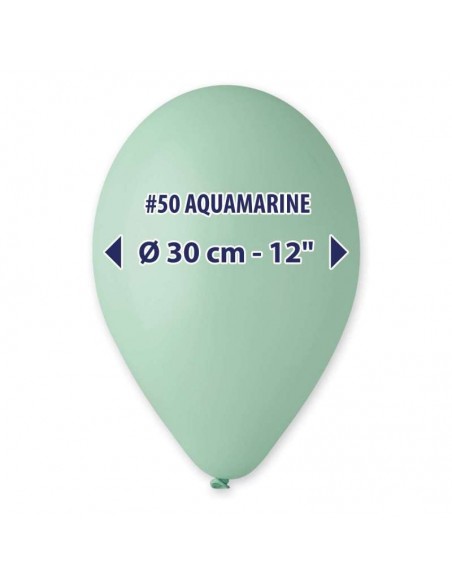 PALLONI LATTECE 12" PZ.100 ACQUAMARINA
