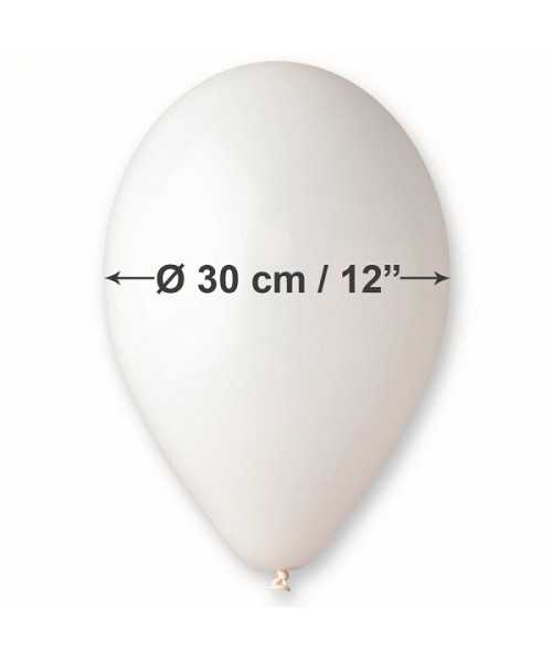 PALLONI LATTICE 12" PZ.100 BIANCO 2