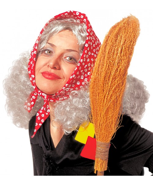 PARRUCCA BEFANA NONNA CON FOULARD 2