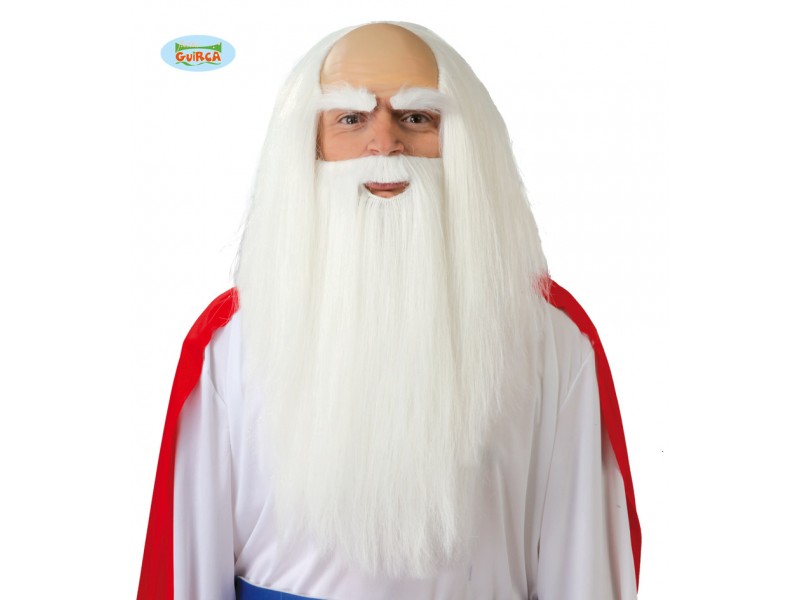 PARRUCCA DRUIDO SACERDOTE CON BARBA LUNGA