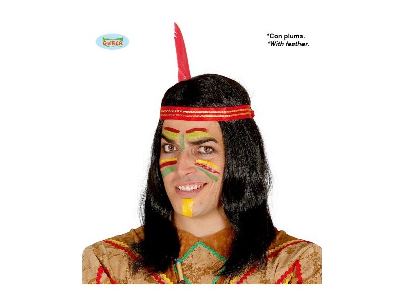 PARRUCCA INDIANO CON PIUMA