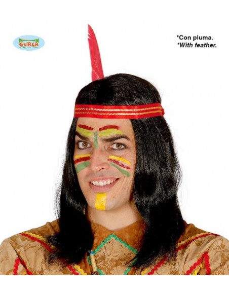 PARRUCCA INDIANO CON PIUMA