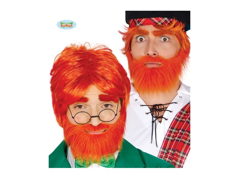 PARRUCCA ROSSA CON BARBA