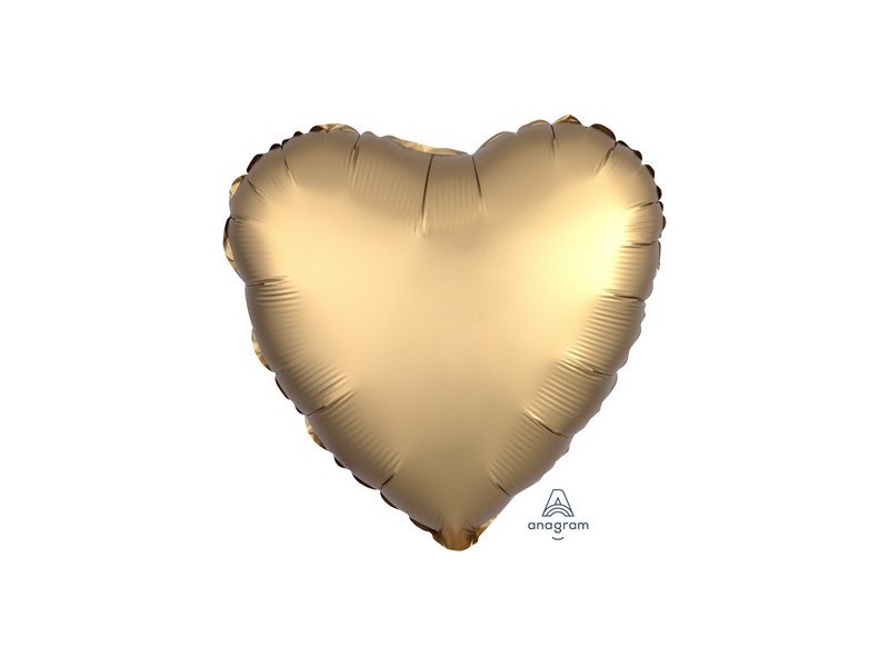 PALL. MYLAR HEART 18" SATIN LUXE GOLD