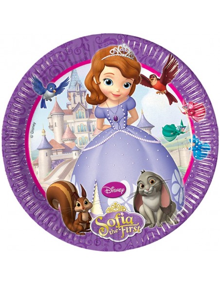 PIATTO 23CM SOFIA LA PRINCIPESSA 8PZ