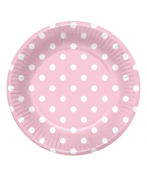 PIATTO CM. 18 POIS PZ. 6 ROSA 2