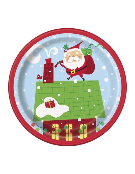 PIATTO CM.17 COLORFUL SANTA PZ. 8