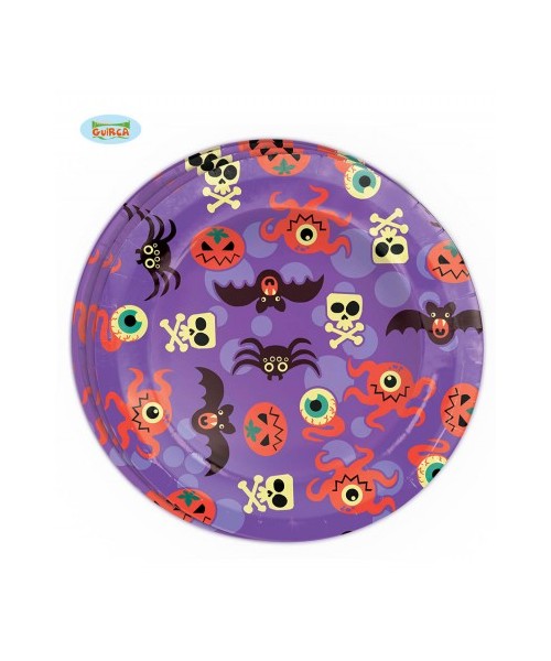 PIATTO MOSTRI 23 CM. HALLOWEEN PZ.8 2