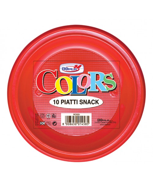 PIATTO SNACK ROSSO 10PZ 2