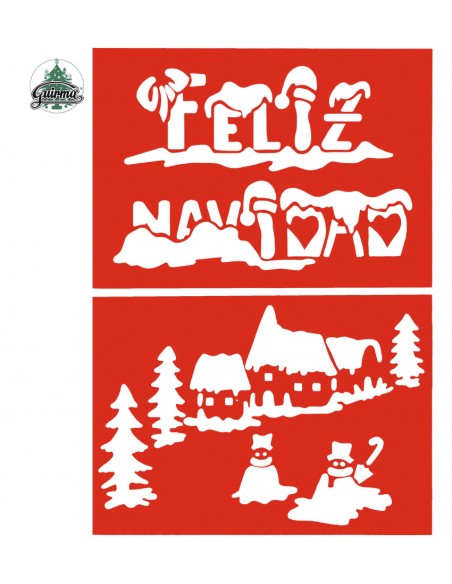 STANCIL NATALE 35X25 CM 2PZ