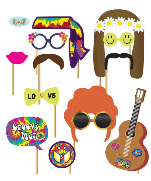 SET PHOTOCALL HIPPIE 12 PCS.