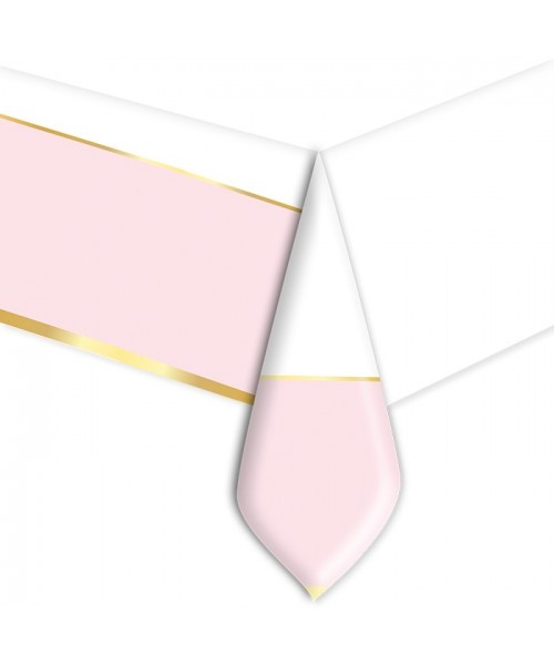 Tovaglia in plastica chic rosa 140x270cm