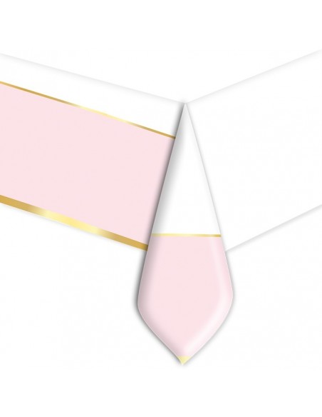 Tovaglia in plastica chic rosa 140x270cm