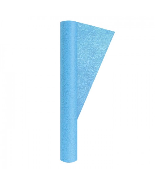 Tovaglia in TNT stampata a rilievo 1,20 x 5 mt Floral Celeste 2