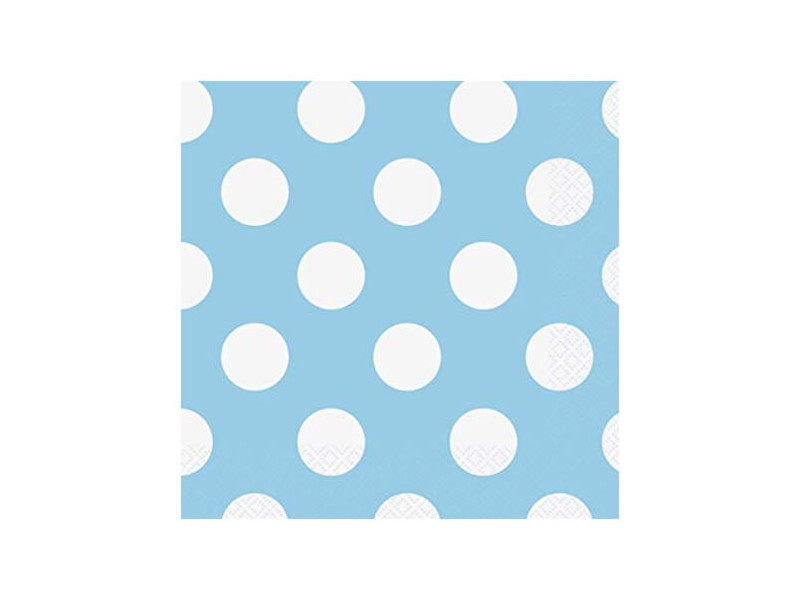 TOVAGLIOLI 33X33 CELESTE POIS BIANCHI 16PZ