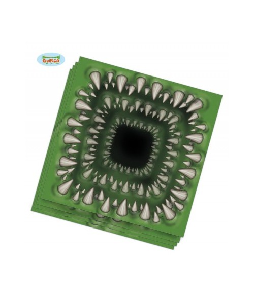 TOVAGLIOLI DENTI MOSTRO 33X33CM HALLOWEEN PZ. 20 2