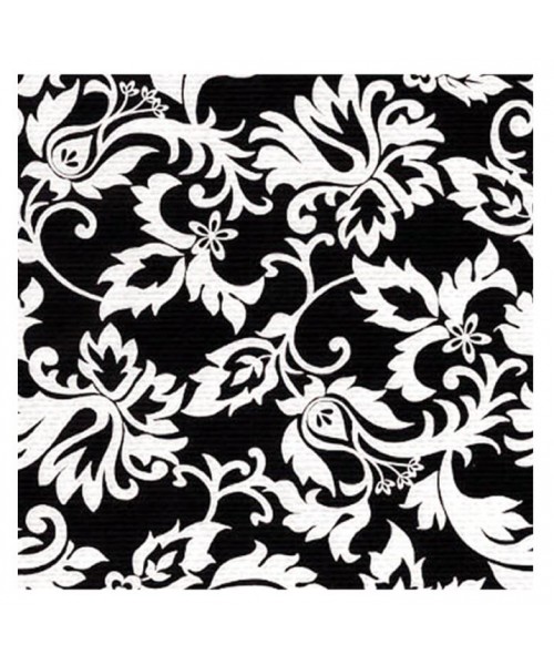 TOVAGLIOLO DAMASCATO NERO 33X33CM 17PZ 2