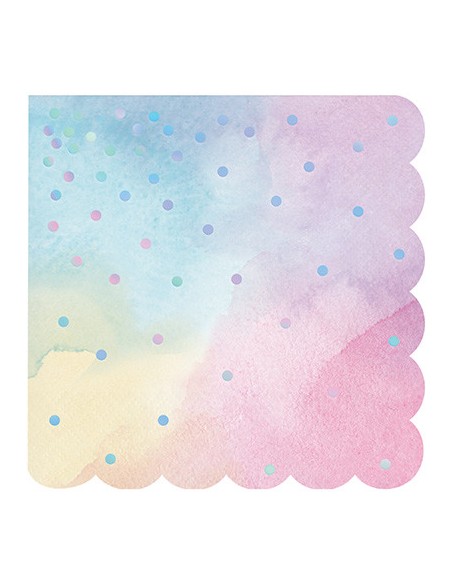 TOVAGLIOLO IRIDESCENTE ROSA 25X25CM 16PZ