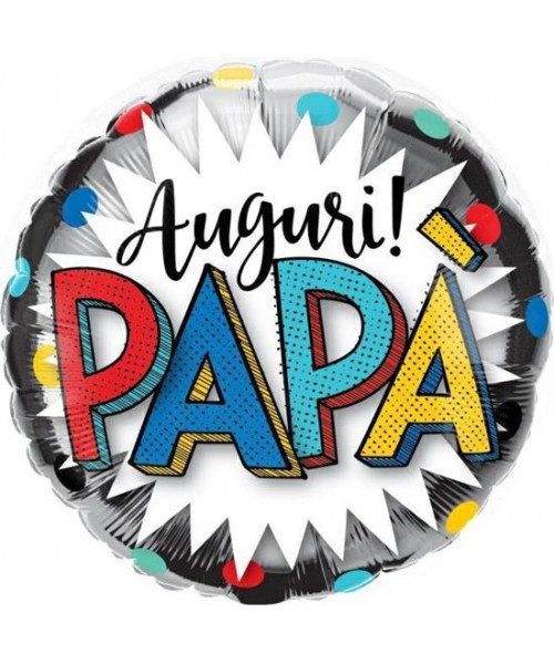 PALLONE MINI SHAPE 9" AUGURI PAPA' 23CM 2