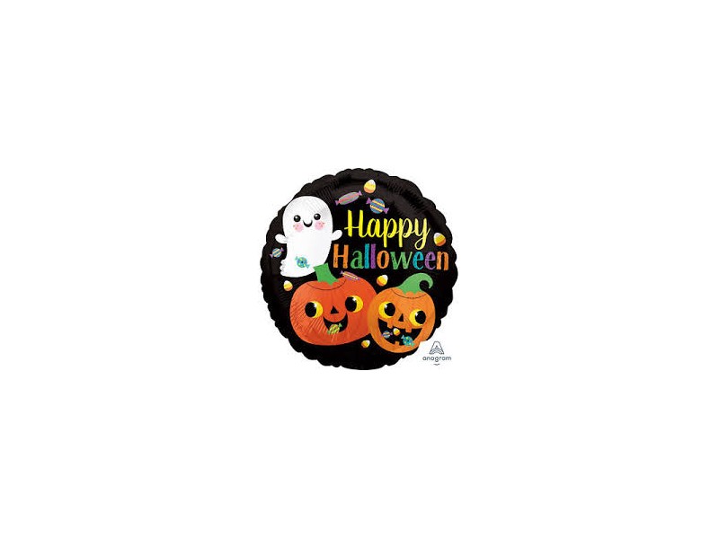 PALLONE MYLAR 18" HAPPY GOST & PUMPKINS 45CM