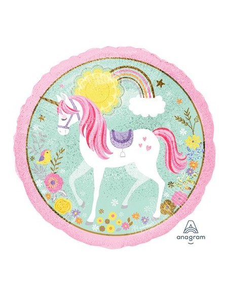 PALLONE MYLAR 18" MAGICAL UNICORN