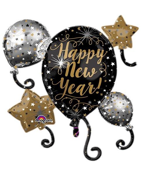 PALLONE MYLAR HAPPY NEW YEAR CM 73X76 2