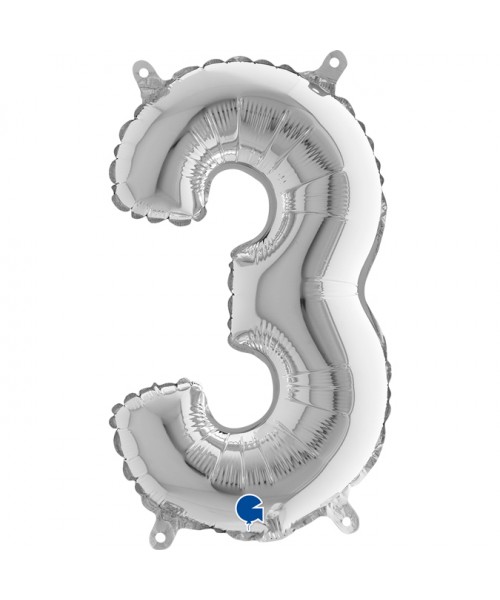 PALLONE MYLAR N.3 SILVER CM. 35 2