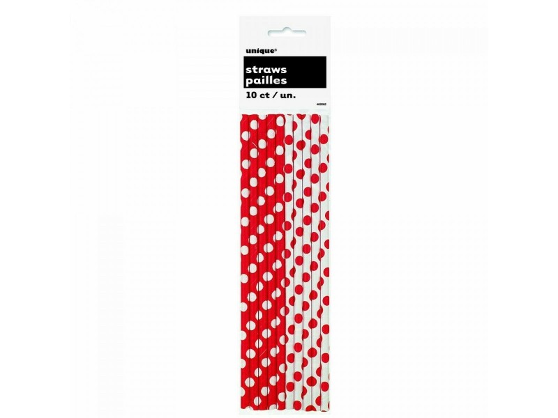 10 CANNUCCE IN CARTA POIS ROSSO
