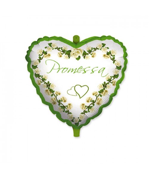 PALL.MYLAR CUORE PROMESSA FLOWER 18"