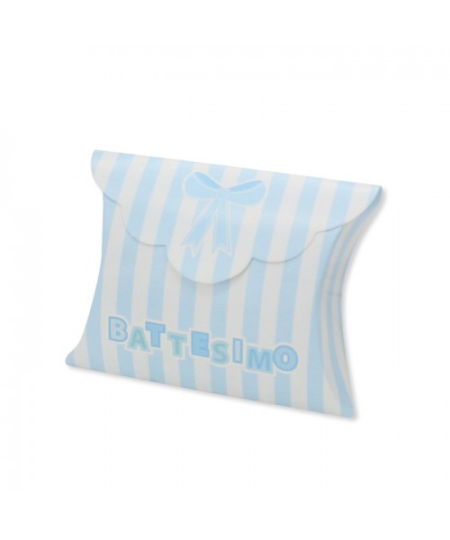 25 SCAT. BUSTA BATTESIMO TEDDY CELESTE 10X8X3 CM 2
