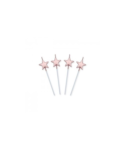 4 CANDELINE PICK STELLE ROSE GOLD METAL CM.13