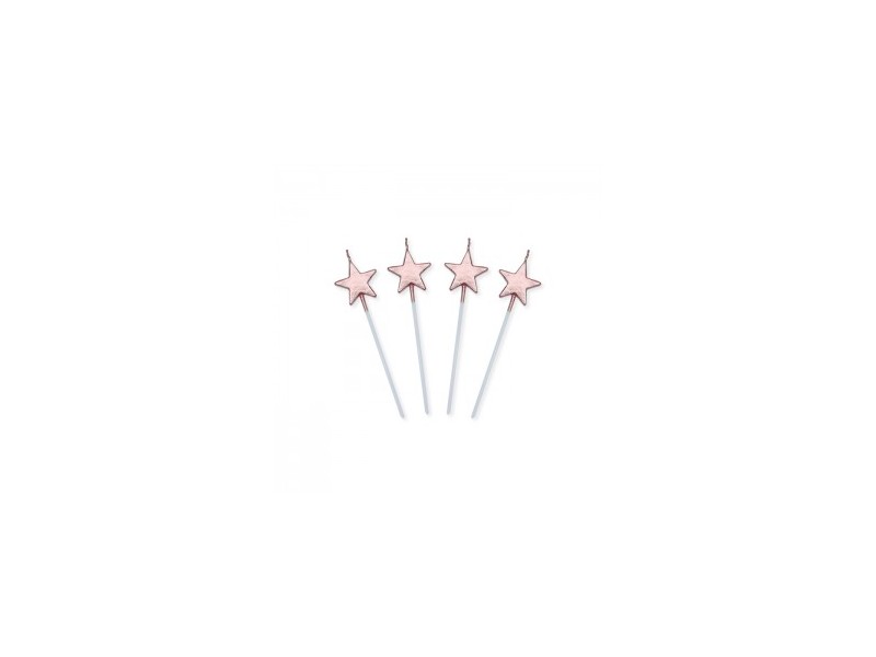 4 CANDELINE PICK STELLE ROSE GOLD METAL CM.13