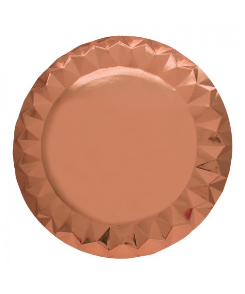 5 SOTTOPIATTI DIAMANT CM.32 ROSE GOLG METAL 2