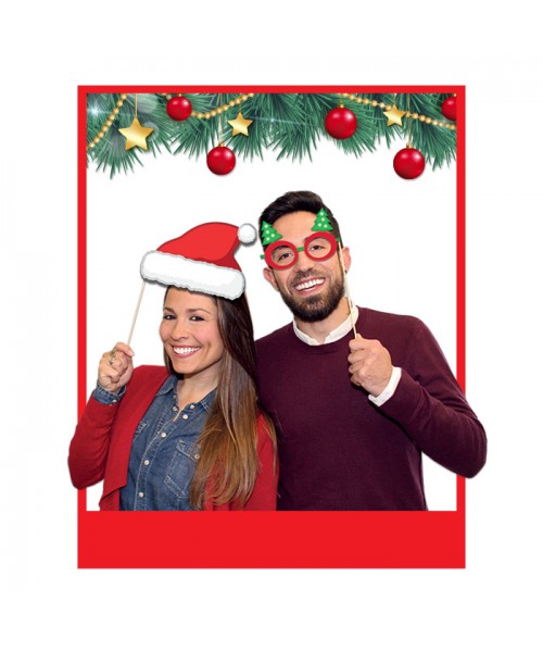 8 Photo Booth 20 cm Buon Natale 2