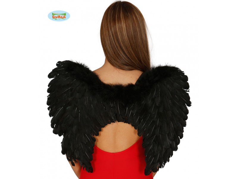 ALI PIUMATE NERE, 50 CM .