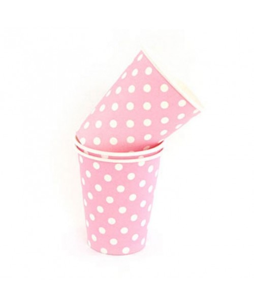 BICCHIERE CARTA POIS PZ. 6 ROSA 200ML 2