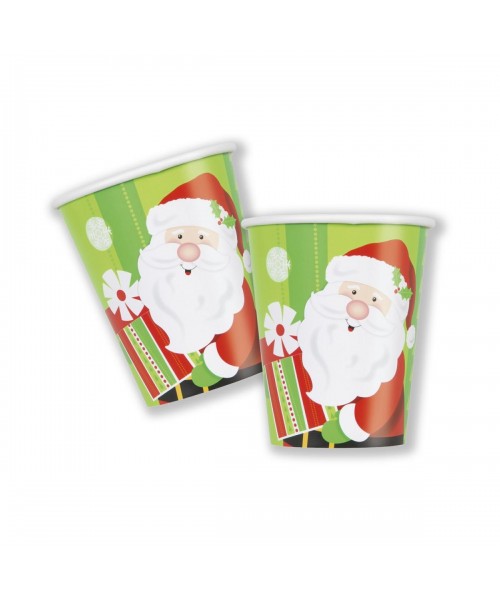 BICCHIERE HAPPY SANTA CLAUS PZ. 8 2