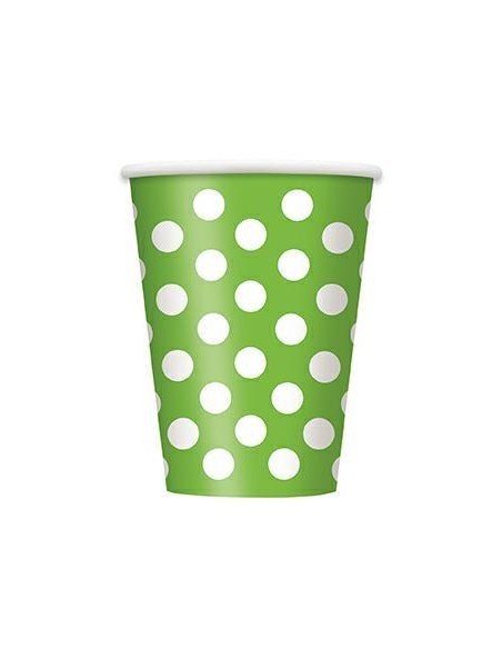 BICCHIERE PZ. 6 VERDE POIS BIANCHI 355ML