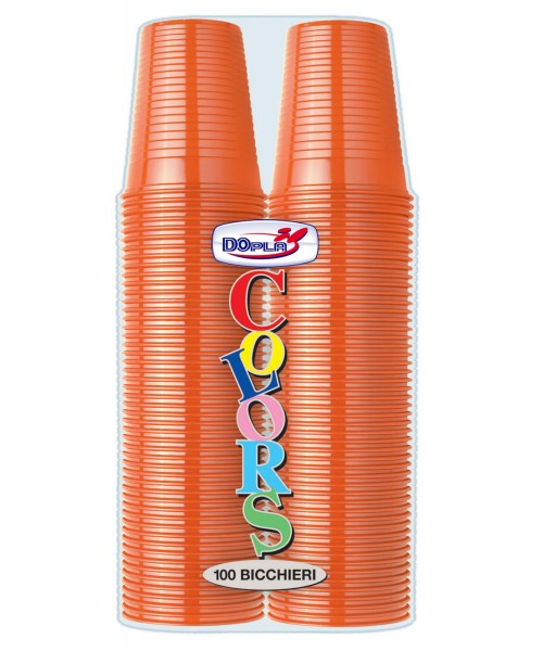 BICCHIERI 200CC ARANCIO 100PZ 2