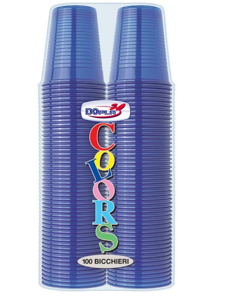 BICCHIERI 200CC BLU 100PZ