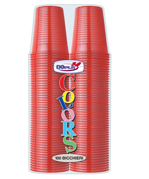 BICCHIERI 200CC ROSSO 100PZ 2