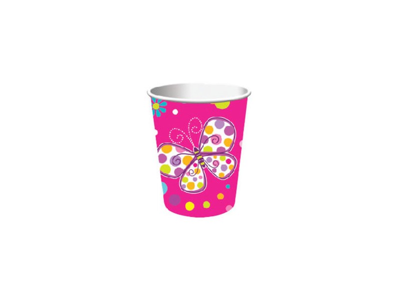 BICCHIERI PZ. 8 BUTTERFLY SPARKLE