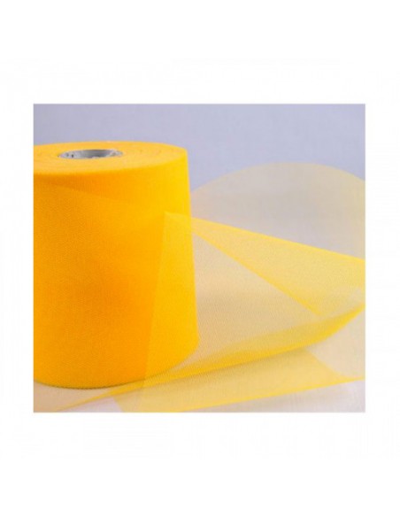 BOBINA TULLE CM 12.5X100MT GIALLO BOBINA TULLE CM 12.5X100MT GIALLO