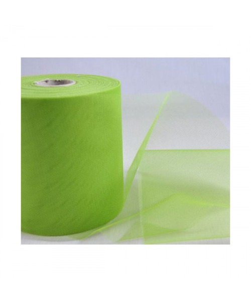 BOBINA TULLE CM 12.5X100MT VERDE ACIDO 2