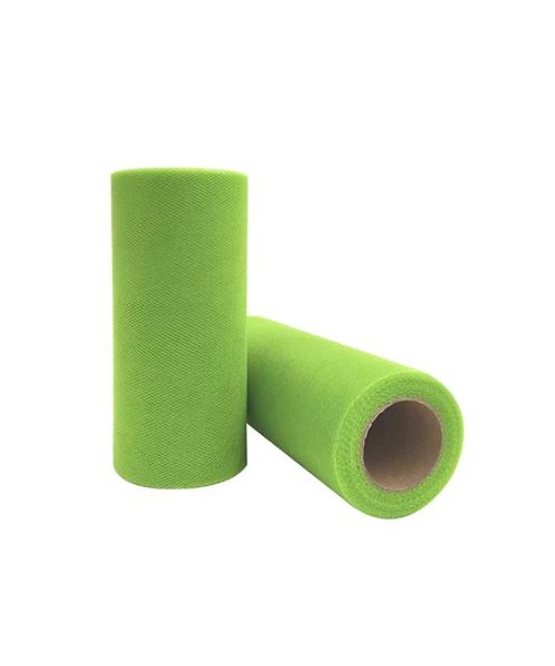 BOBINA TULLE CM 25X100MT VERDE ACIDO